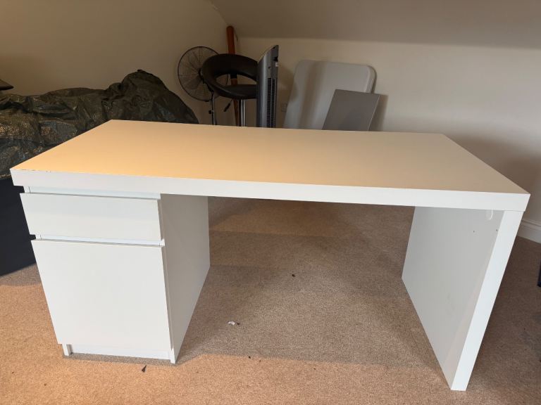 IKEA desk with draws and storage space