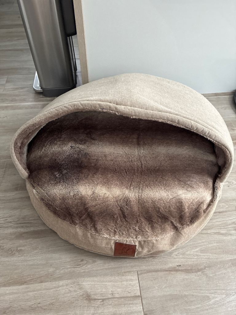Collared Creatures cave dog bed