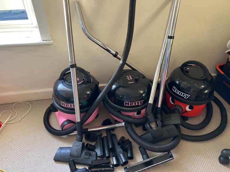 Henry and Hetty Vacuum Cleaners with Accessories – Good Condition