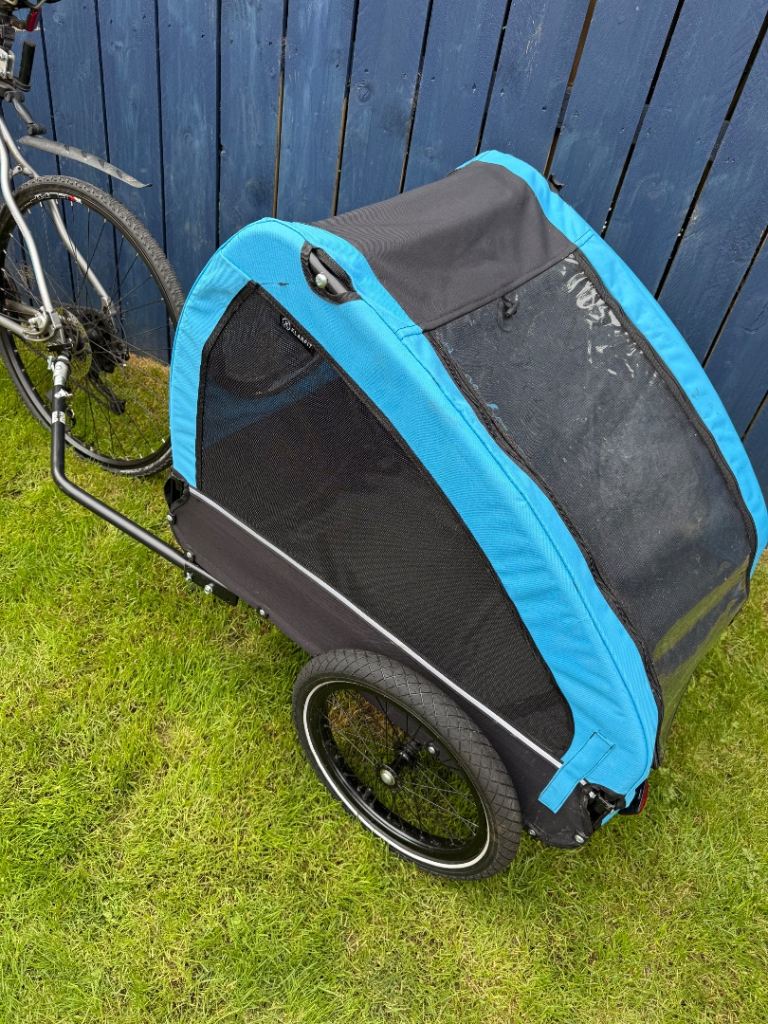 Klarfit Dog Bike Trailer, Bicycle Trailer 600D Canvas Dog Carrier