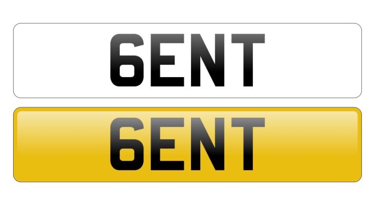 4 Digit number plate 