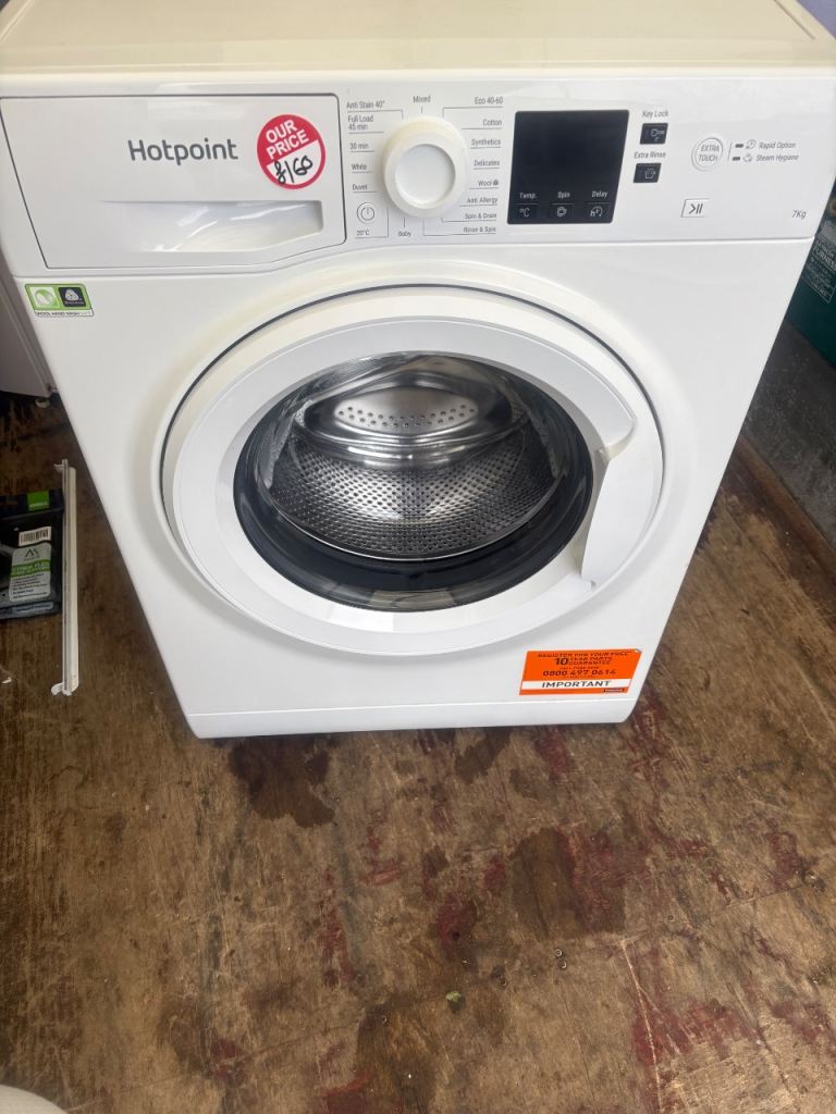 🔥HOTPOINT 7KG WASHING MACHINE AS NEW £140 DELIVERED 🔥6 MONTHS WARRANTY 🔥DENTON APPLIANCES 🔥