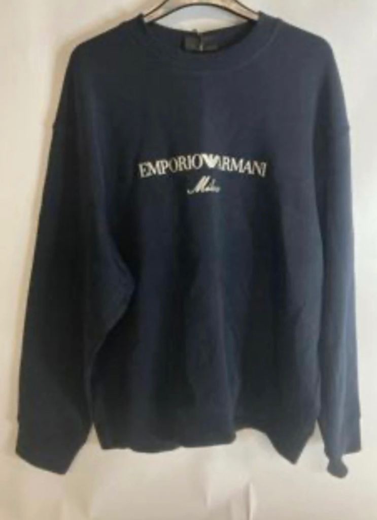 Emporio Armani Milano Sweatshirt Men's Size XXXL Navy Blue
