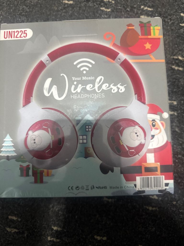 New Wireless Headphones - White and Red