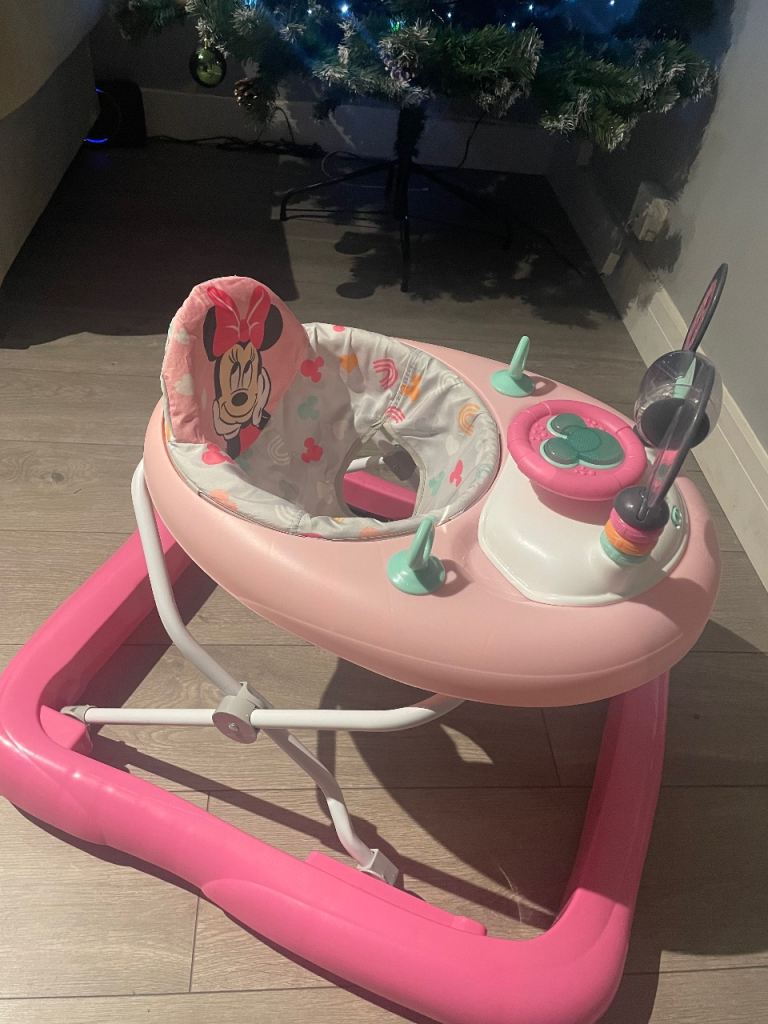 Pink girls baby walker