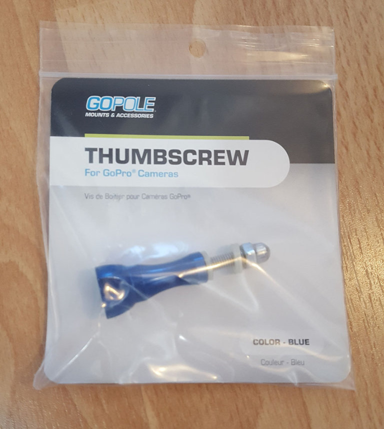 Go Pro Blue Aluminium Thumbscrew - NEW