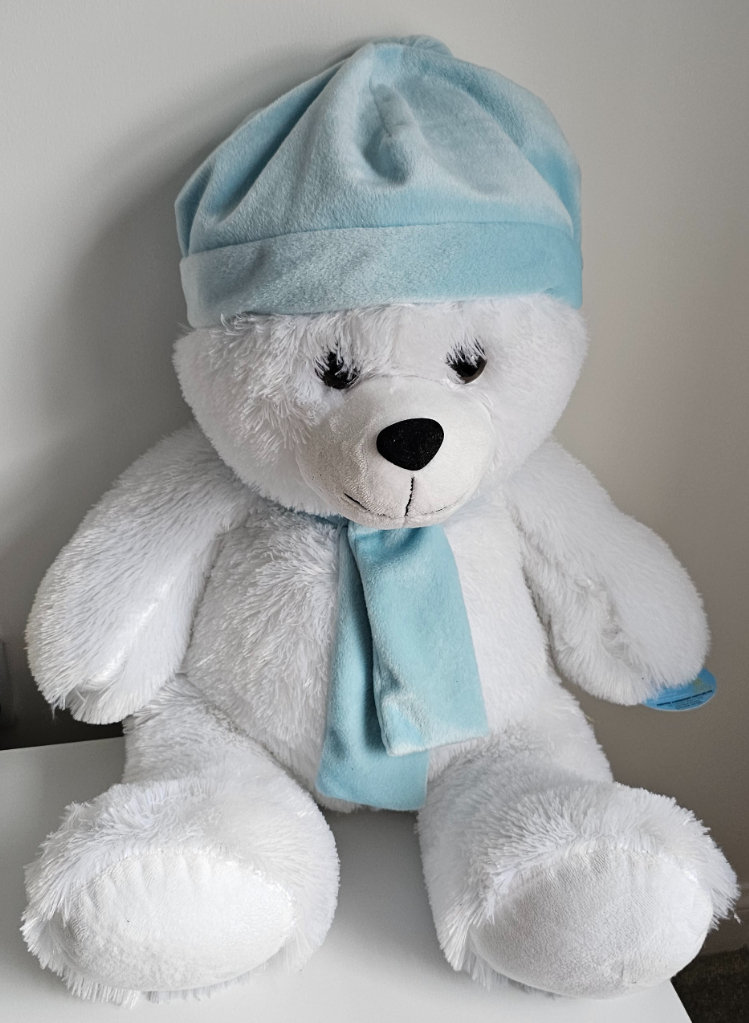 Cuddly North Pole Teddy Bear Toy in White by Creations Lovab