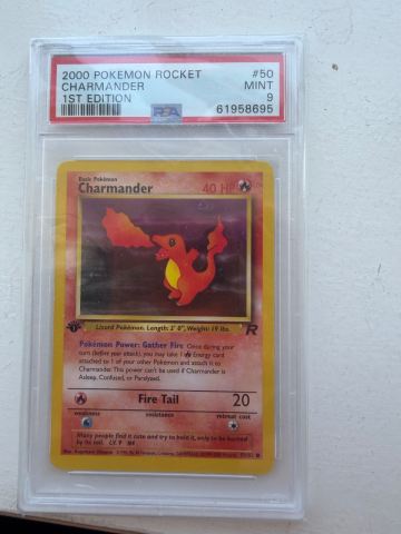 charmander first edition pokemon card - (46/102) Charmander 1st Ed Shadowless Grey