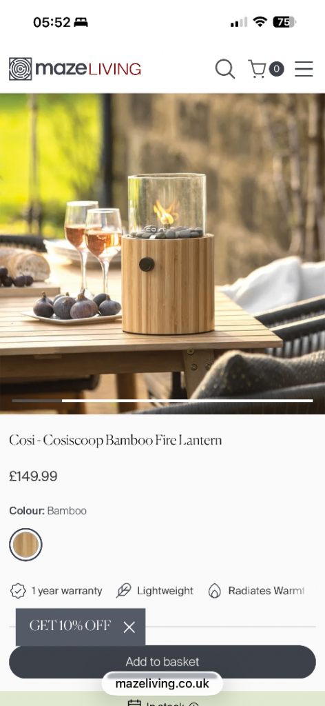 Cosi - Cosiscoop Bamboo Fire Lantern