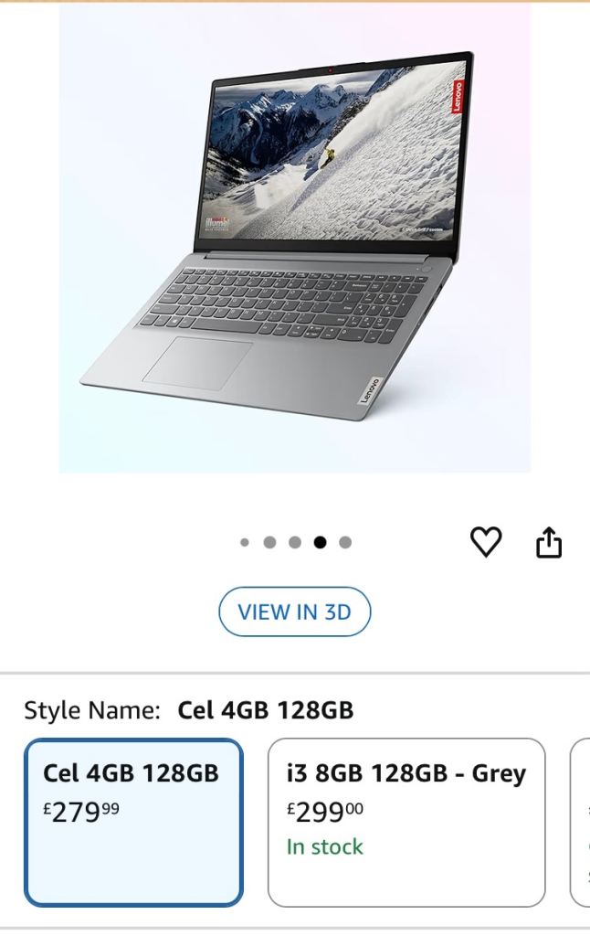 Lenovo IdeaPad 1, 15 inch Full HD Laptop,