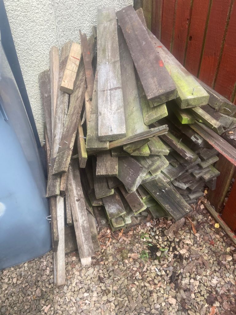Wood slats for burning 