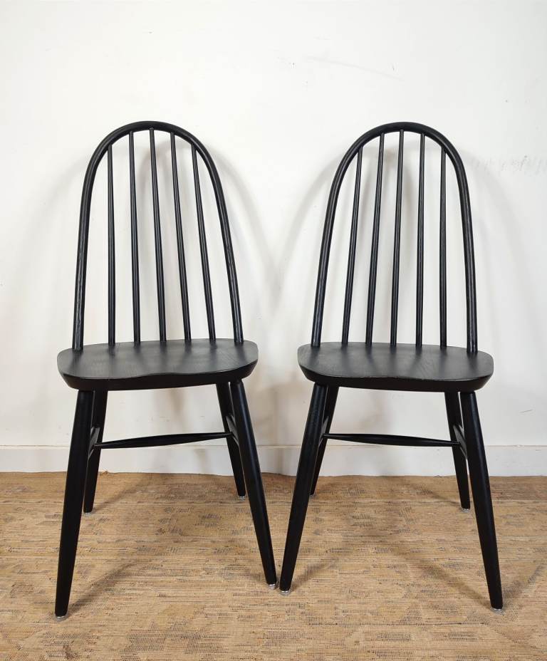 Vintage Retro ercol style Priory dining chairs 