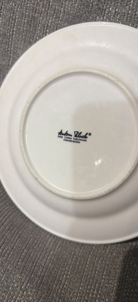 Anton Black Fine China Tableware Plates – Set of 6 – Hotel & Restaurant Quality