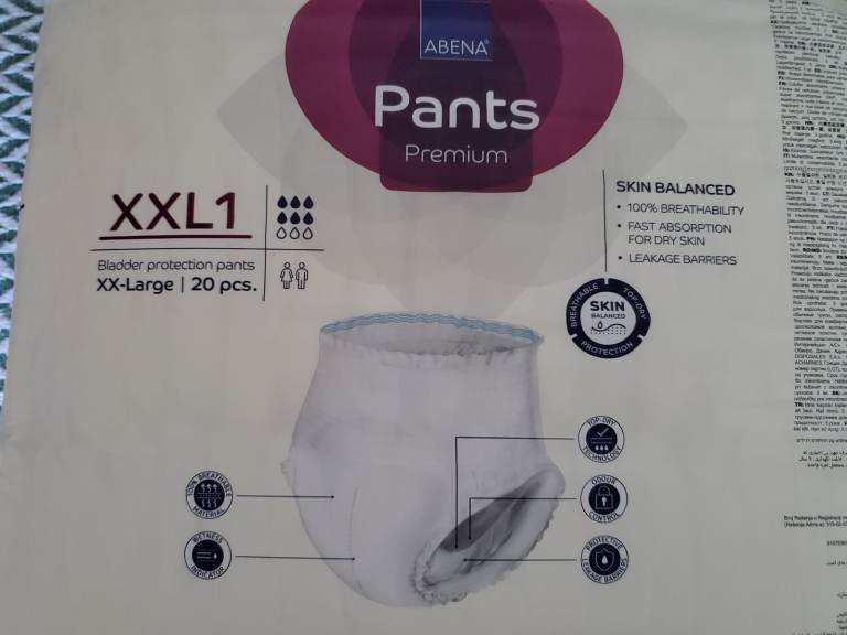 Incontinence Pants XXLarge