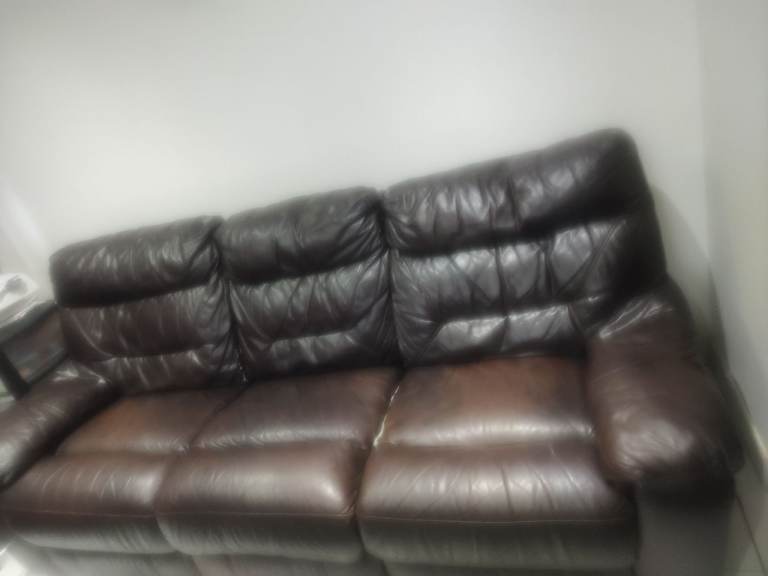 3 Seater Recliner Leather DFS Sofa