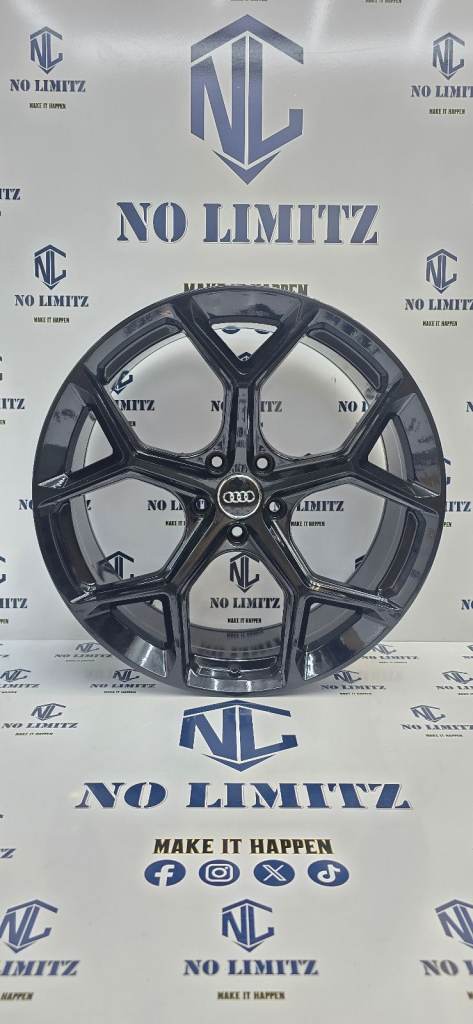 SET OF 4 BRAND NEW AUDI 20" RS6 STYLE ALLOY WHEELS 5x112 GLOSS BLACK