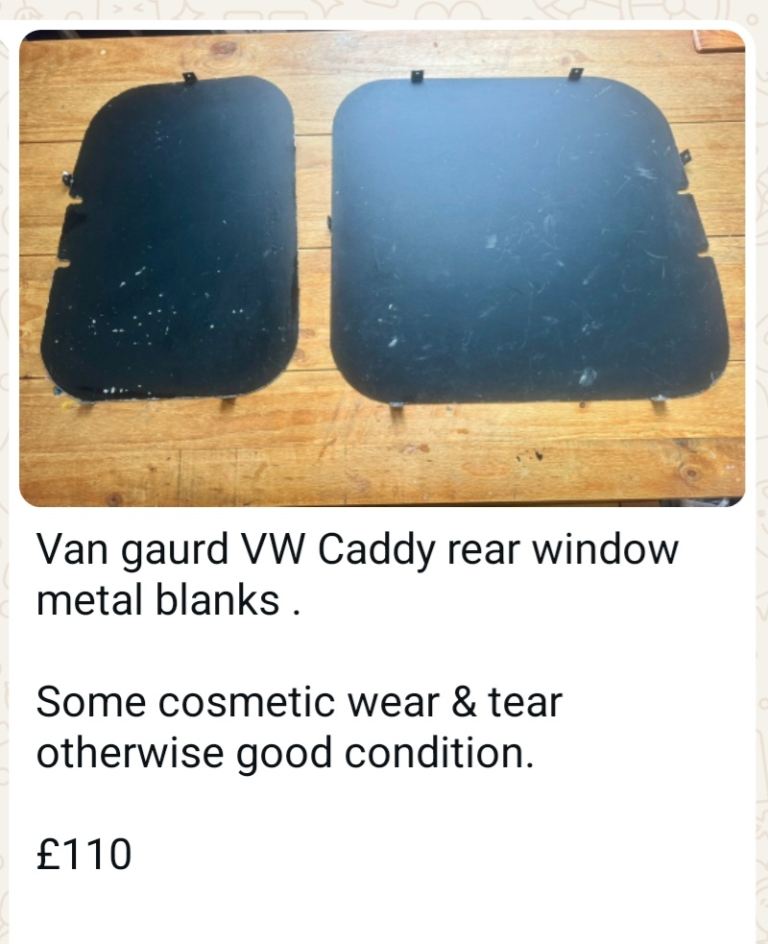 Vw caddy rear window cover