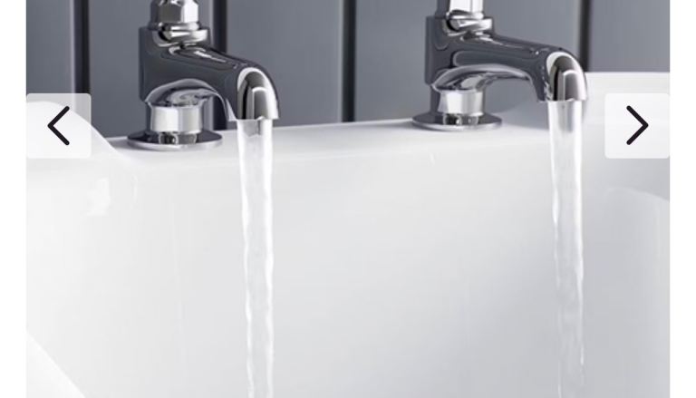 Traditional separate cold hot taps basin bathroom 