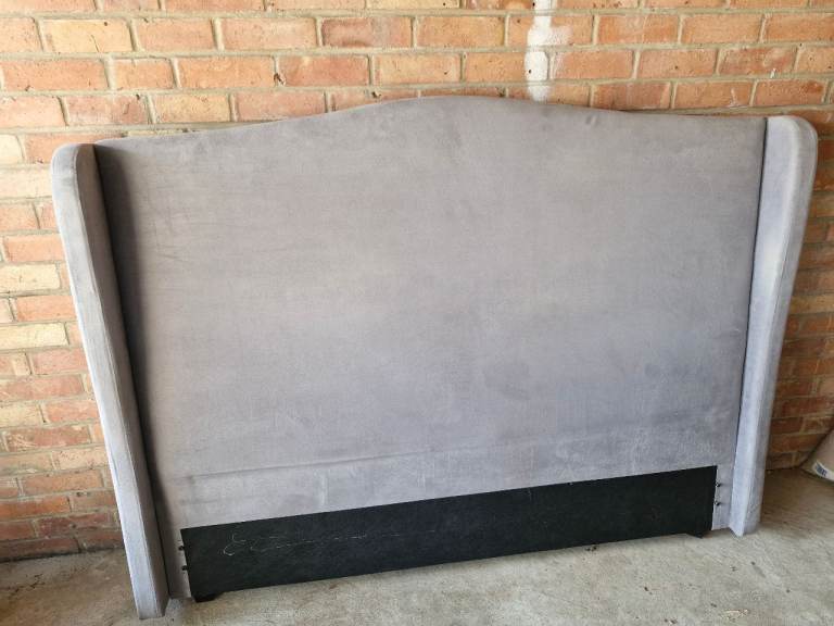 Free King Size faux velvet headboard 