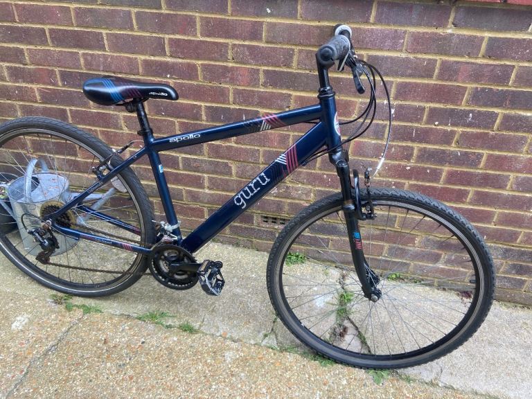 Bike Adults Aluminium Guru Hybrid Bicycle 18 Speed