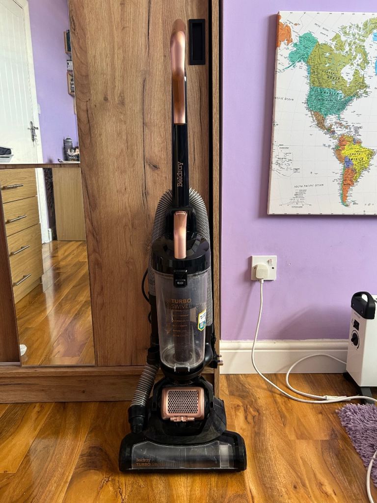 Beldray Turbo Swivel Upright Vacuum Cyclonic Carpet Cleaner 3in1 Crevice Brush Tool in Rose Gold