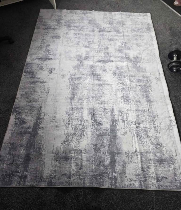 New Grey Abstract Pattern Rug 160 x 230 cm