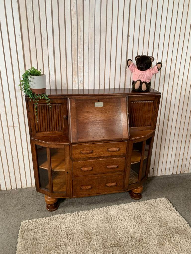 This Vintage Art Deco bureau/drinks cabinet, dated 1939