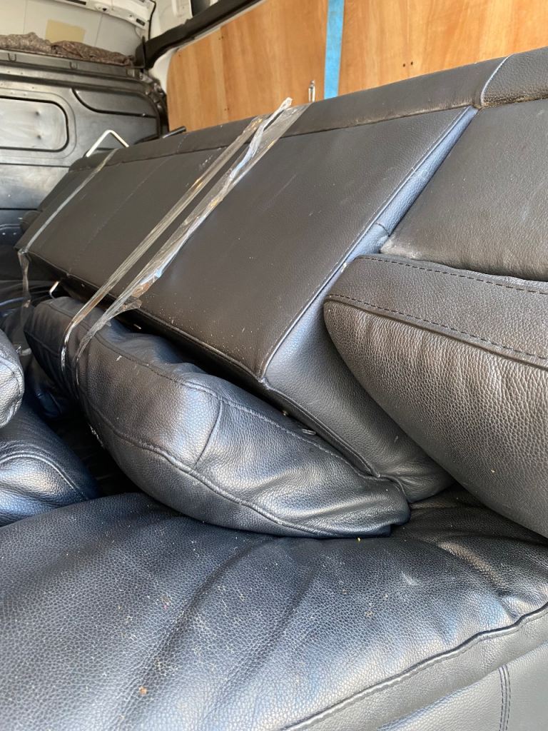 3 and two leather sofa from Italy giid condition bargain £250