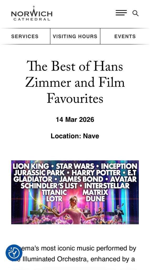 Hans Zimmer concert and light show  at Cathedral