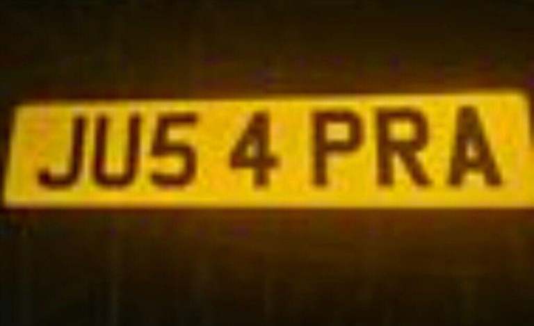 Cherished number plate 