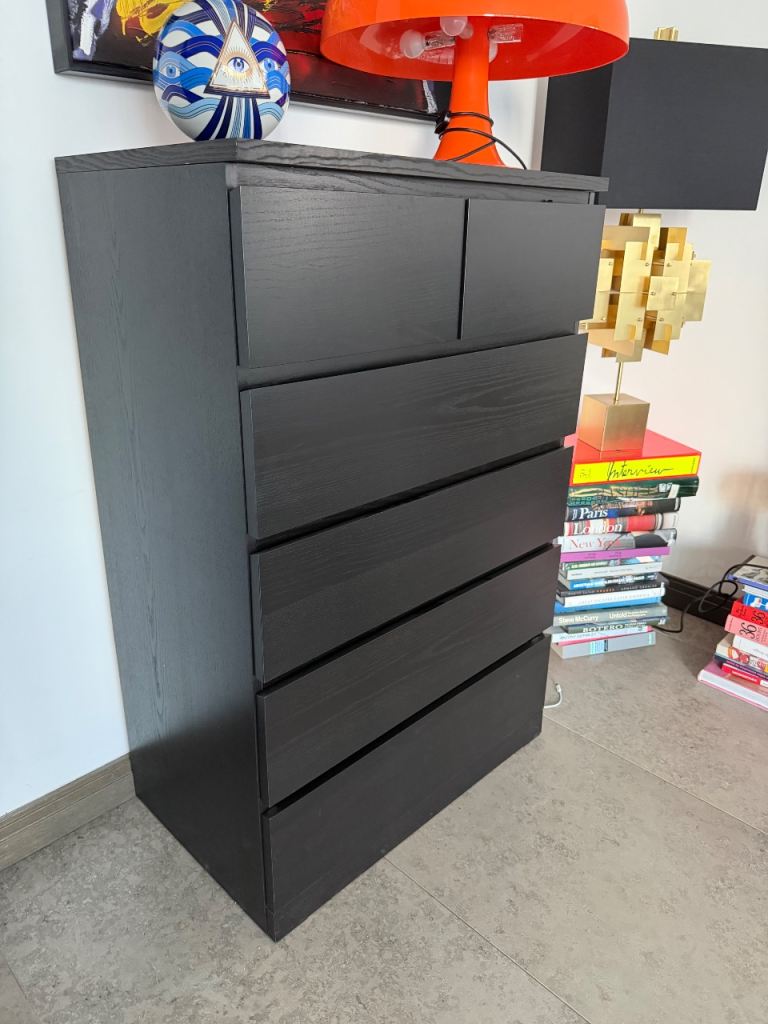 IKEA Black Chest of Drawers / Tall Dresser