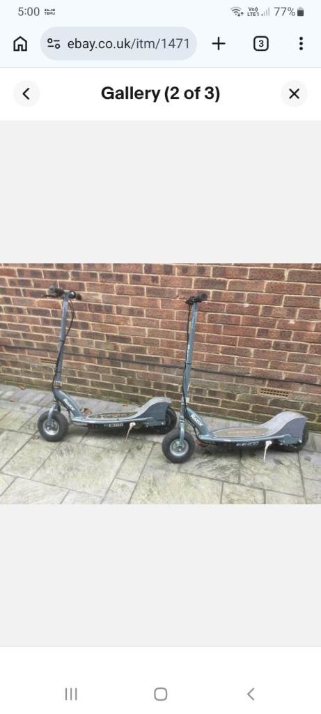 2 Razor e300 electric scooter parts