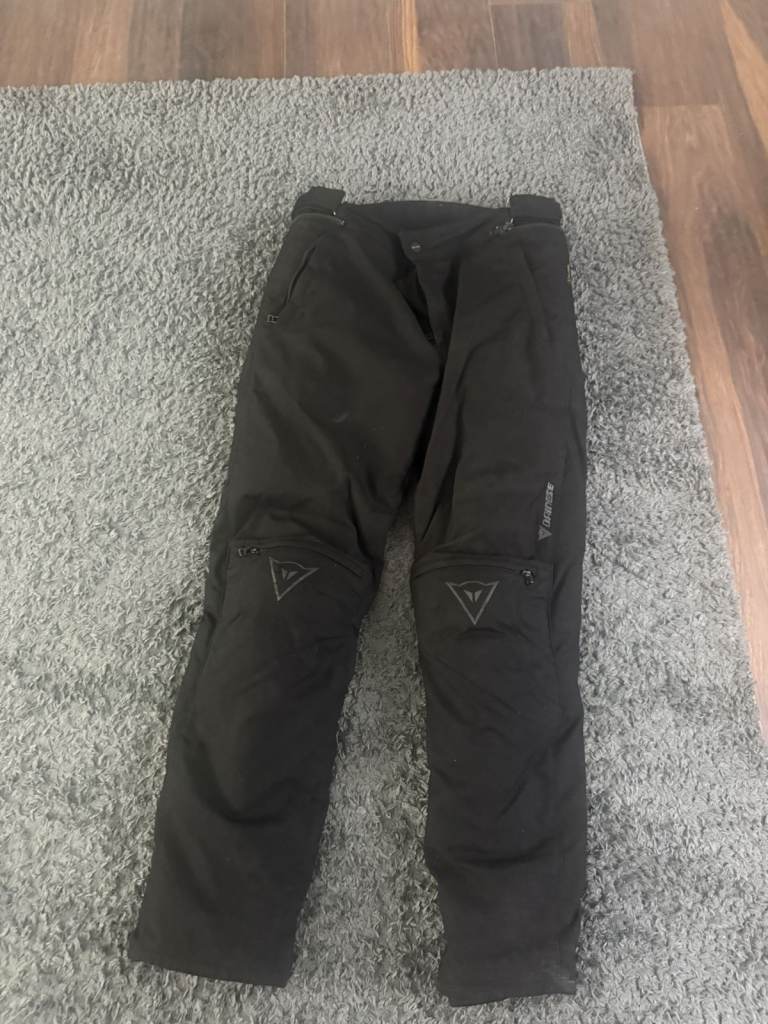 Dainese D-Dry Motorcycle Textile Trousers – Black, Size 54