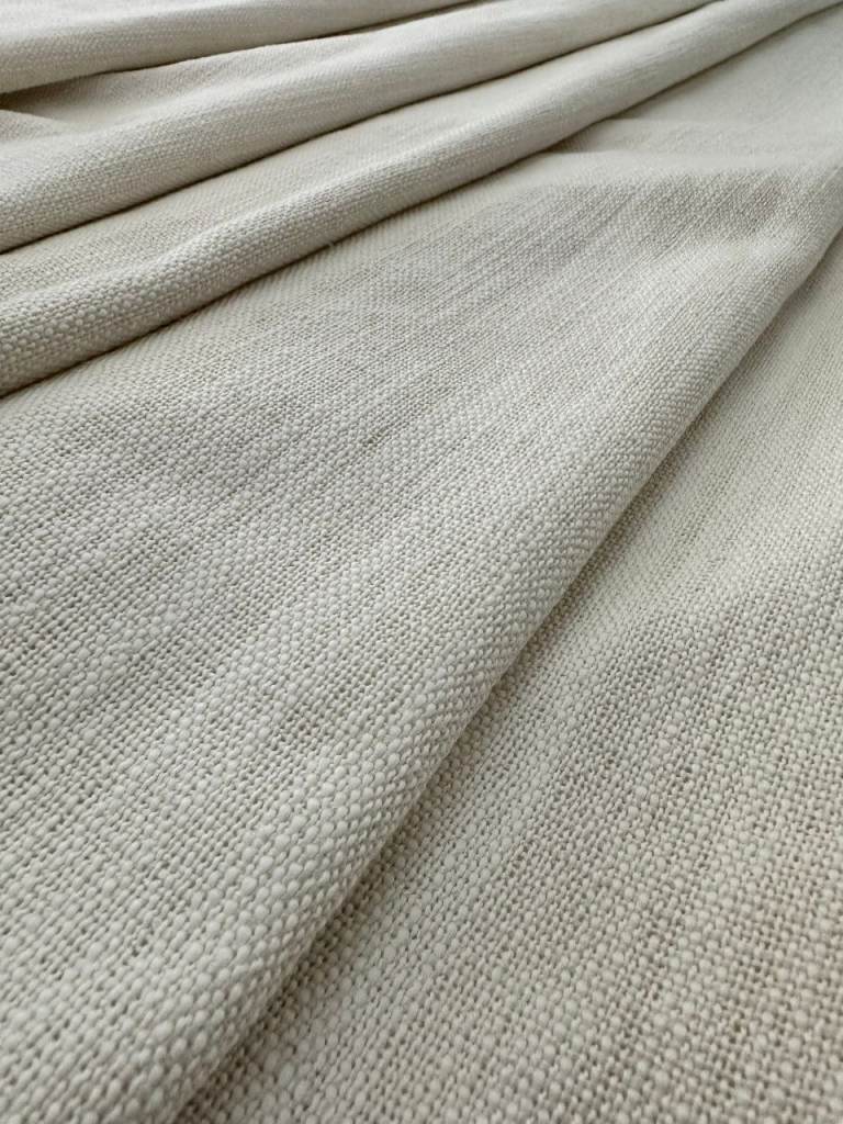 Pair of John Lewis off-white linen textured curtains