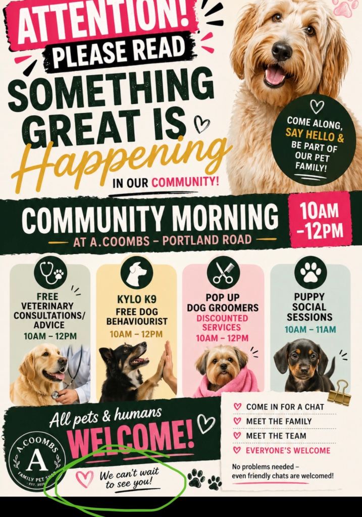 Free pet Community morning 