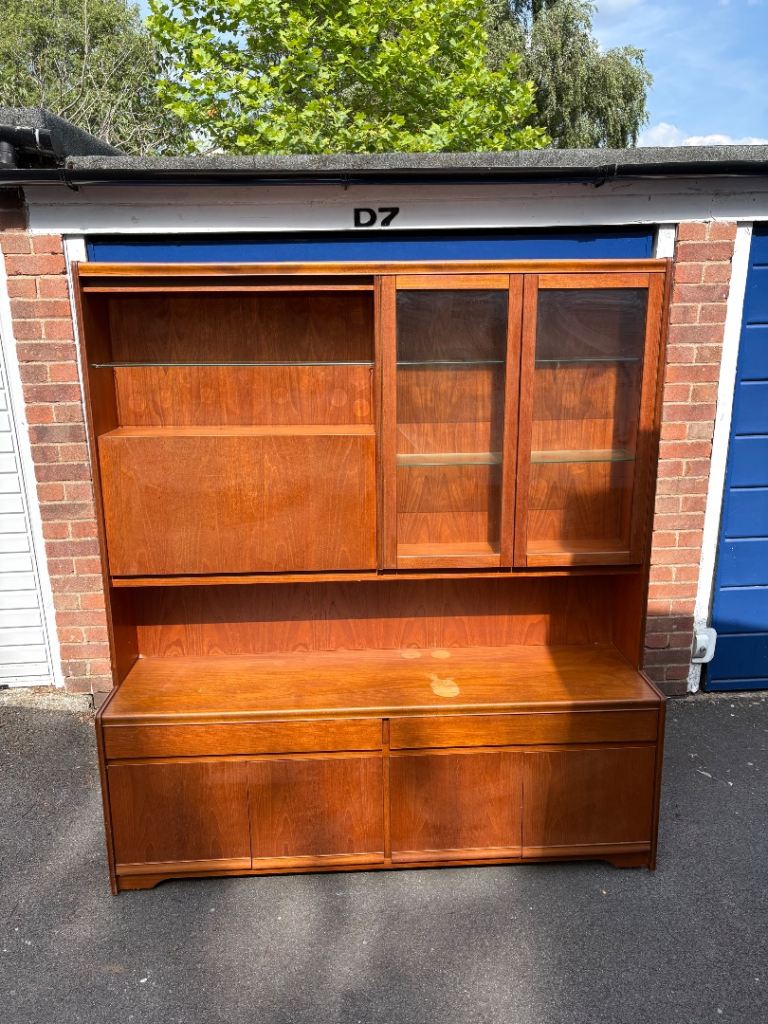 Vintage Mid-Century Teak Display Cabinet / Bureau