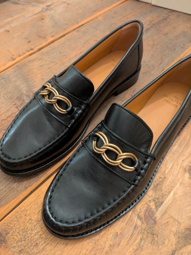 Sezane Vicky mocassins, black, UK 6, FR39, brand new