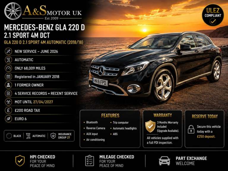 MERCEDES-BENZ GLA 2.1 GLA220d Sport 2018