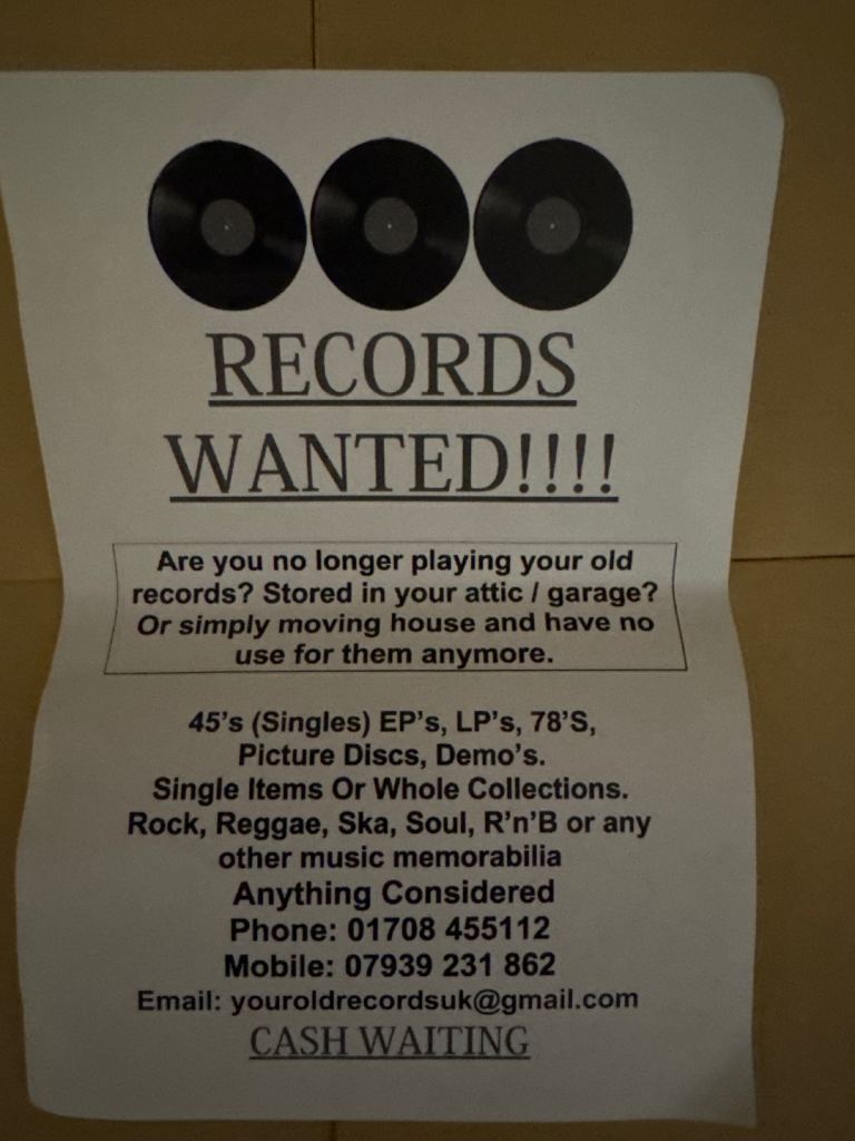   RECORDS WANTED  ESSEX  / LONDON  BEST PRICES LP,s 45,s  50s - COLLECTION  & SAME  DAY CASH PAYMENT
