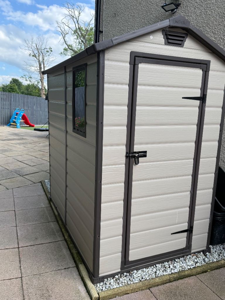 Keter Manor Apex Outdoor Garden Storage Shed 4 x 6ft - Brown