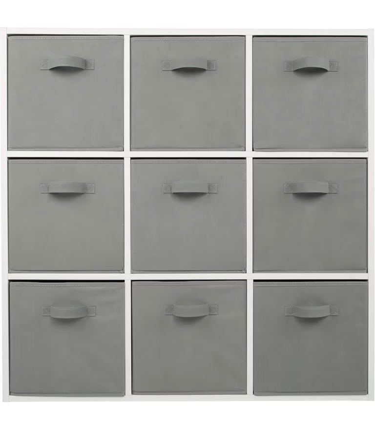 White 9-Cube Storage Unit – Good Condition