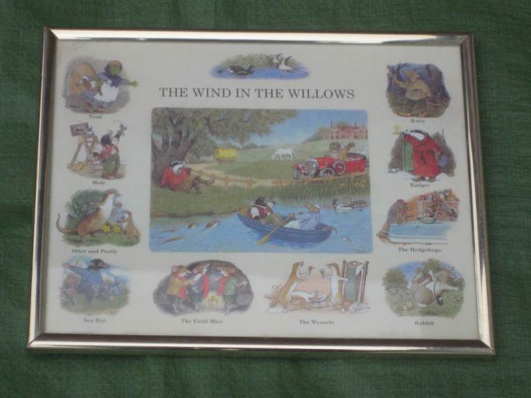 The Wind in the Willows Picture Montage in Colour and under Glass for £5.00