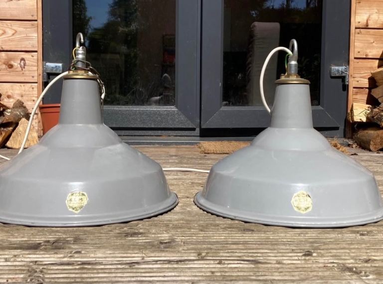 Vintage RLM lights (pair) 