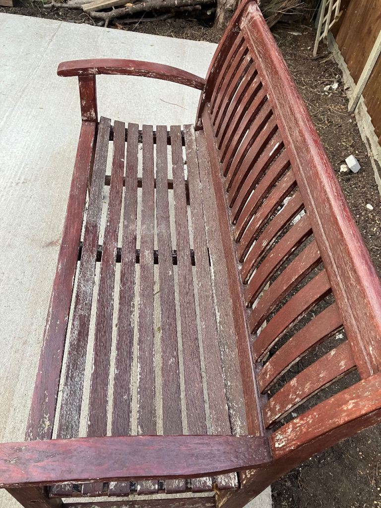 Wooden Garden Bench – Needs Some TLC
