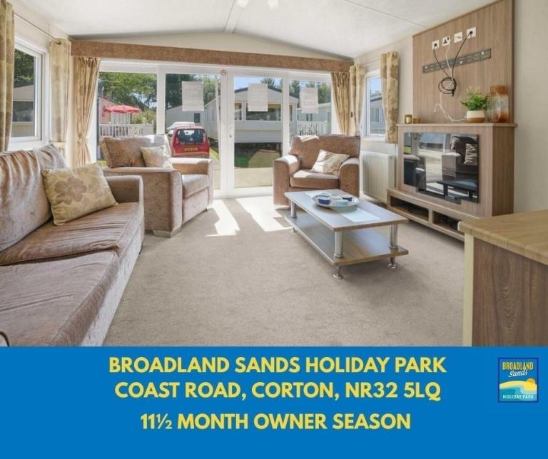 STATIC CARAVAN FOR SALE AT BROADLAND SANDS HOLIDAY PARK