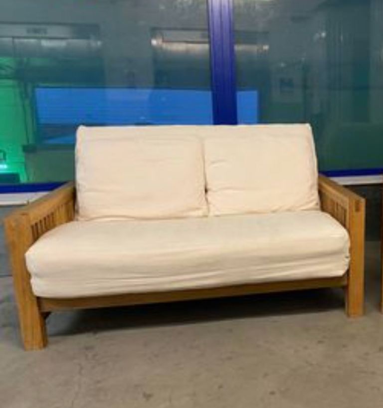 Solid Oak OKE Range 2 Seater Futon Company Sofa Bed