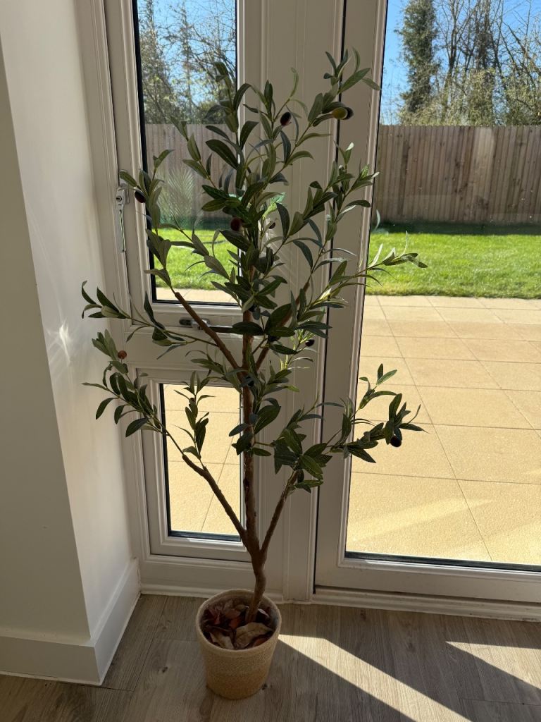 Artificial Olive Tree with free seagrass pot 125cm