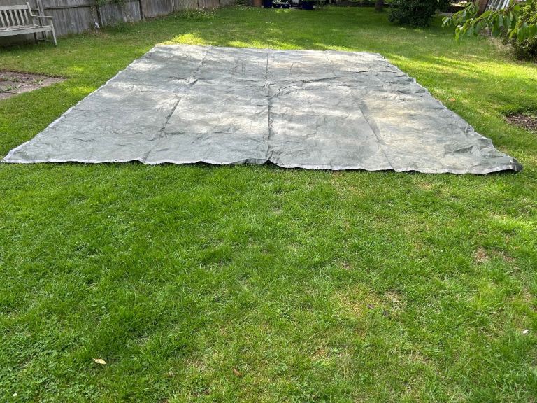 2 x Large Green Garden Tarp / Groundsheet – Good Condition