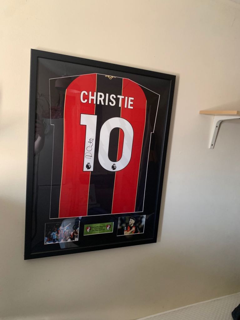 Five personally signed afc Bournemouth shirts 