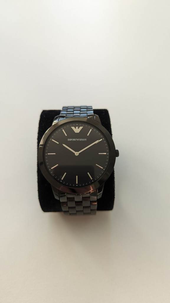 Emporio Armani AR2488 Watch Black Stainless Steel. Box, papers and receipt